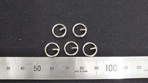 チェンジボタンの留め具に使用する『Gリング』を製作した事例