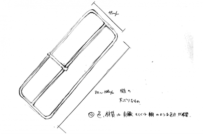 トレンチバックルのオーダー依頼