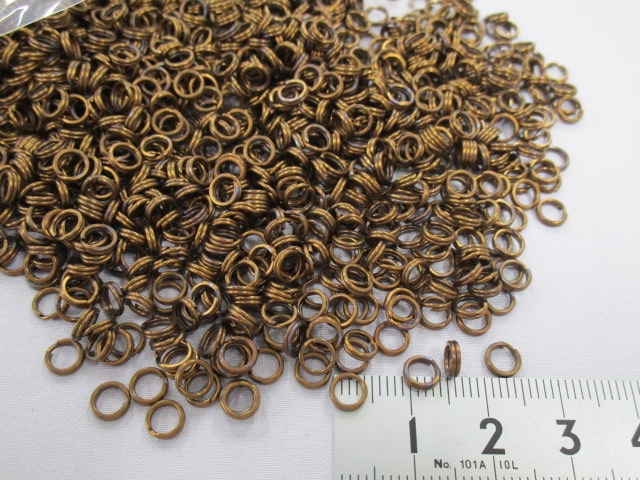 茶黒のスプリットリング