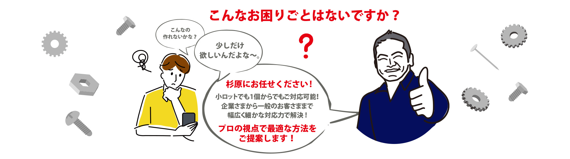 杉原産業株式会社 こんなお困りごとはないですか？